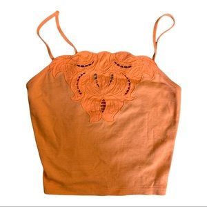 Orange Topshop crop top tank